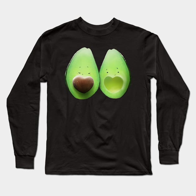 Avocuddle Long Sleeve T-Shirt by kurtchangart